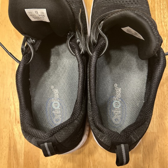 Orthofeet Men's Lava 619 13 2E Wide Black 619 Orthopedic Shoe Sneaker Support - Picture 7 of 10